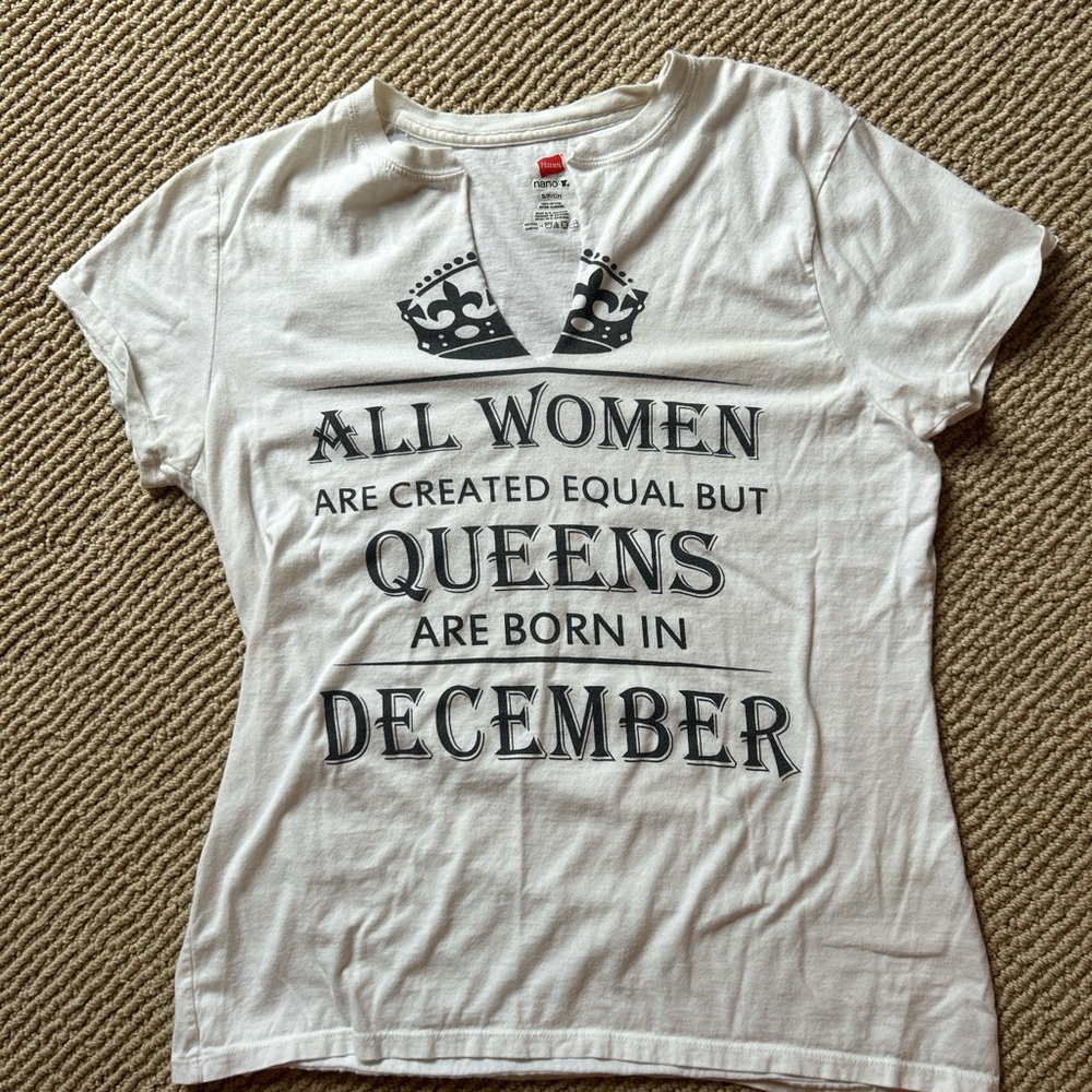 Hanes White Queen December Tee